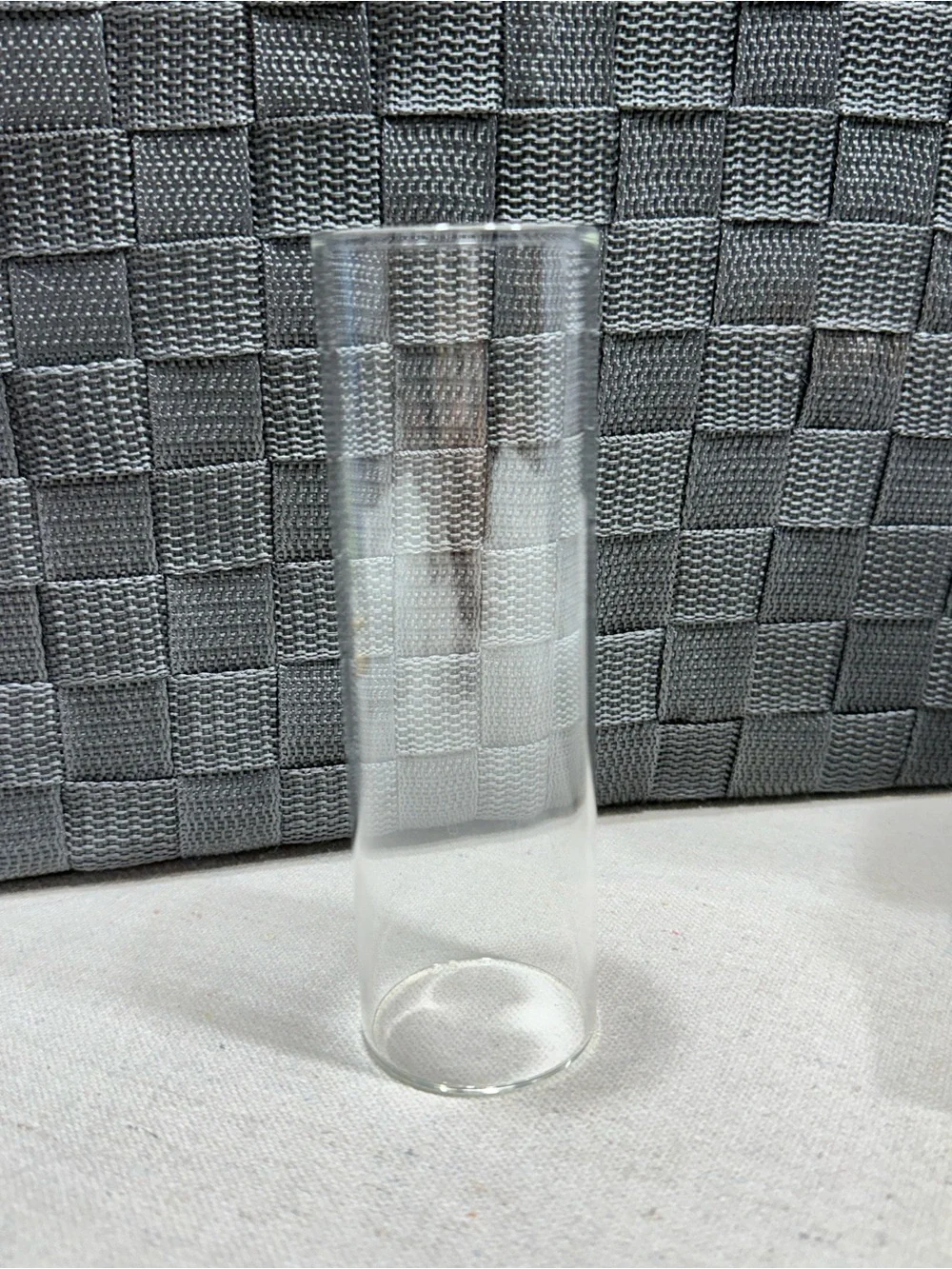 Set of 10 Clear Glass Cylinder Bud Vases 6” Tall Floral Candle Holders NWT